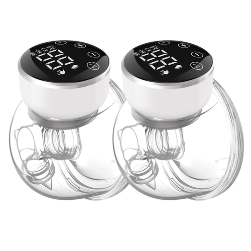 2-pc Wearable Electric Breast Pump with 3 Modes and 9 Levels, 180 ml