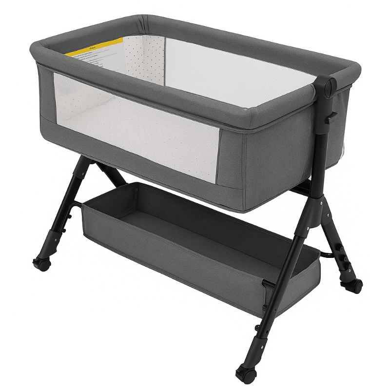 3-in-1 Baby Bassinet with Adjustable Height, Bedside Sleeper and Rocking Cradle