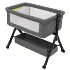 3-in-1 Baby Bassinet with Adjustable Height, Bedside Sleeper and Rocking Cradle