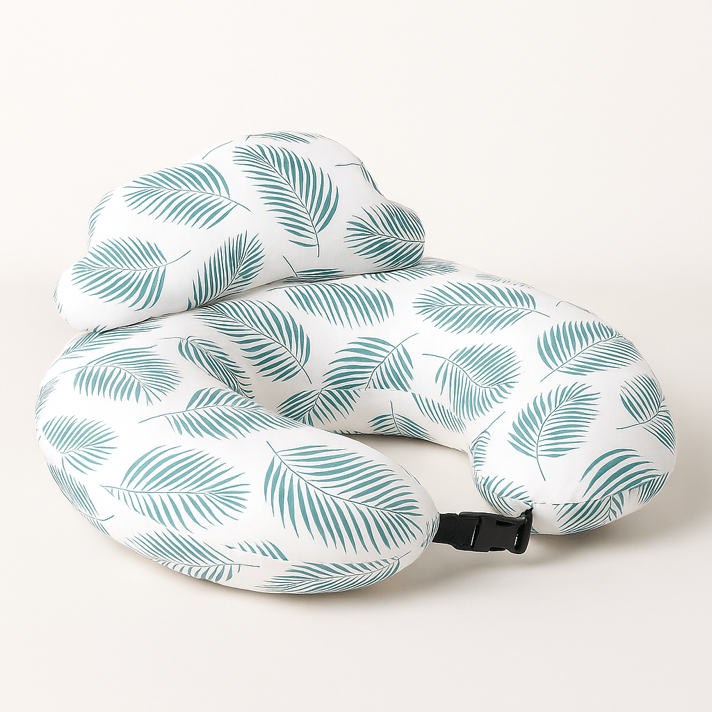 Adjustable Nursing Pillow with C-Shaped Design With Waist Strap