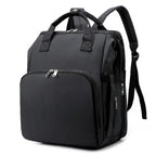 Backpack with Foldable Crib, USB Port, Bottle Holder