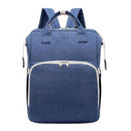 Backpack with Foldable Crib, USB Port, Bottle Holder