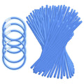 Blue Neon Fluorescent Glow Bracelets 100 Count Set