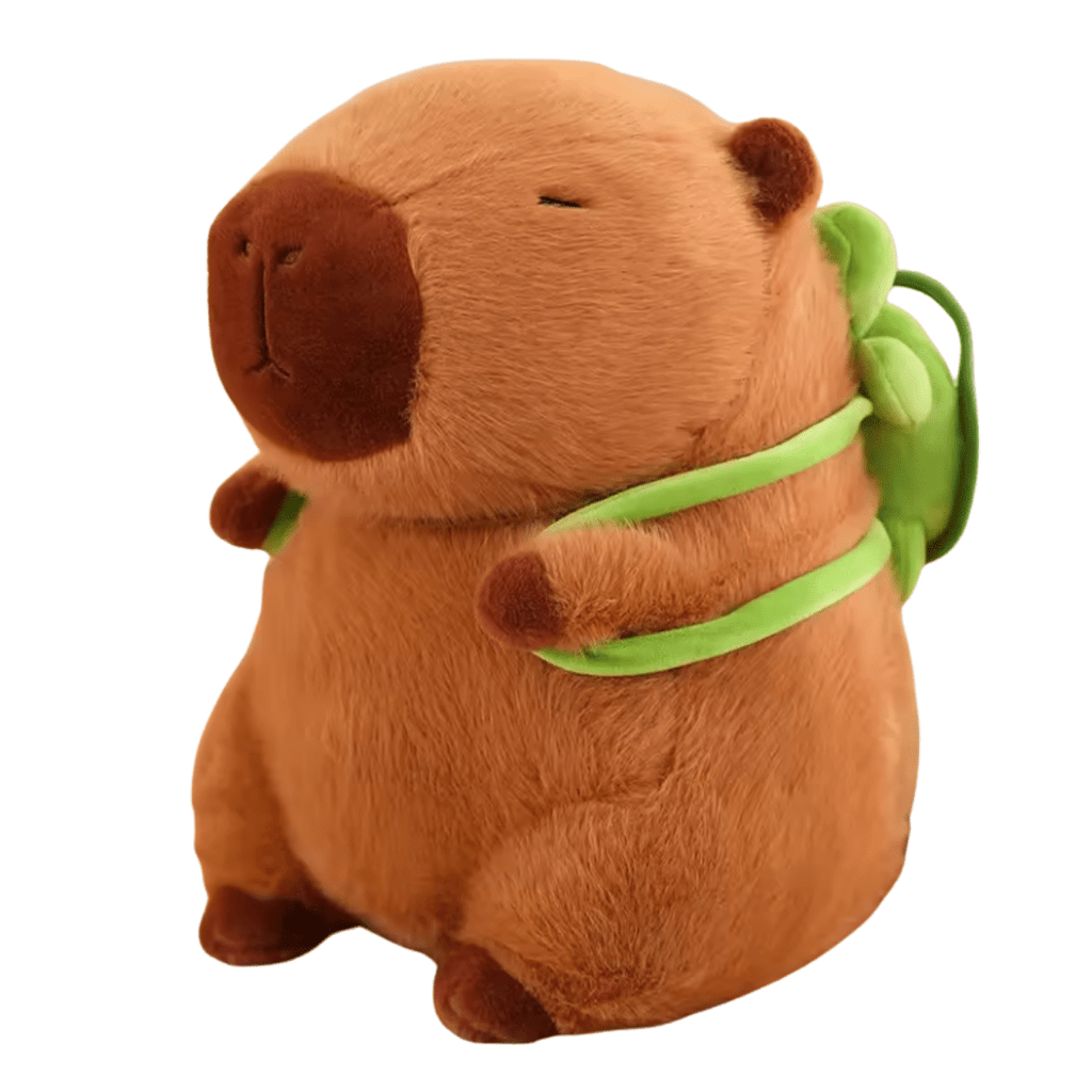 Capybara Plush Strawberry Hat or Turtle Backpack, Cotton 15.7 inches