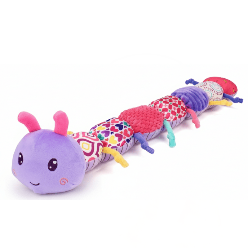 Caterpillar Plush 4 in 1 Toy with Music, Rattle, Crinkle, 0 to 12 Months