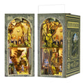 DIY Set Miniature Dollhouse Booknook Kit, Wooden Puzzle Bookend