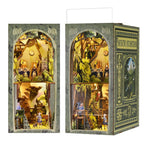 DIY Set Miniature Dollhouse Booknook Kit, Wooden Puzzle Bookend
