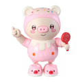 Dancing Singing Pig Toy with Lights and Sounds, Pink & Blue