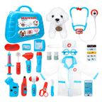 Doctor Kit for Kids, Pretend Play Set with Light Stethoscope, Bag/Case