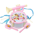 Double-Sided Baby Drum with Hand Tapping, Waist Strap & Trumpet