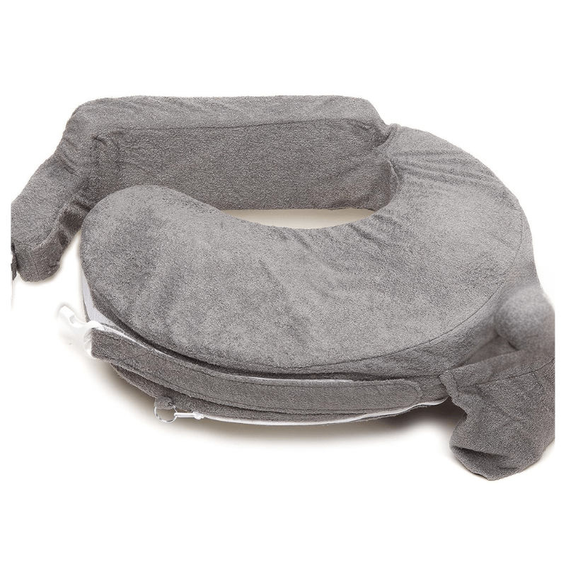 Firm Foam Nursing Pillow with Wraparound Strap, Pocket, Washable Cover