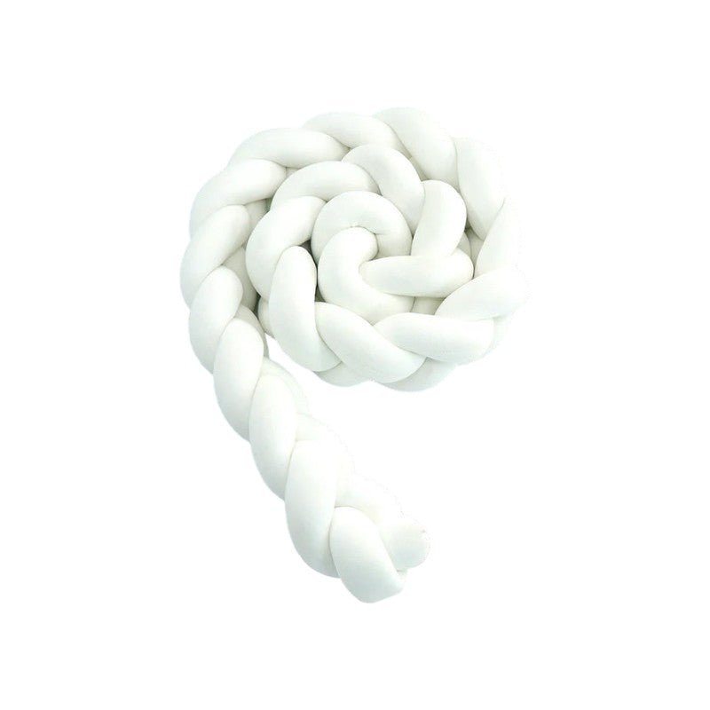 Handwoven Braided Crib Bumper – Soft Protective Cushion for Babies