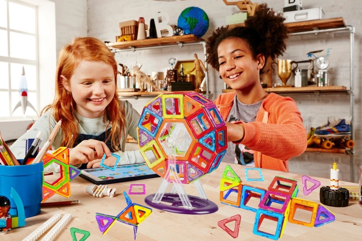 Intelligent Magnetic Building Blocks Set, Multicolor Construction Toy