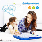 Magnetic Drawing Board for Toddlers 4-Color Pad with Stamps 10x8in