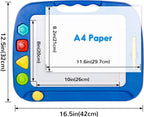 Magnetic Drawing Board for Toddlers 4-Color Pad with Stamps 10x8in