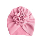 Newborn Baby Headwrap with Soft Stretchy Fabric and Flower Accent