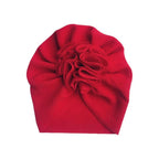 Newborn Baby Headwrap with Soft Stretchy Fabric and Flower Accent