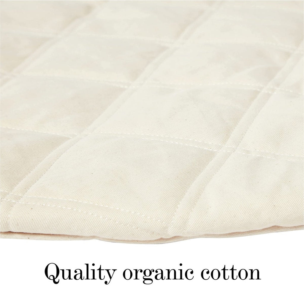 Organic Cotton Cozy Baby Playmat with Mirror, Tummy Pillow and 6 Toys