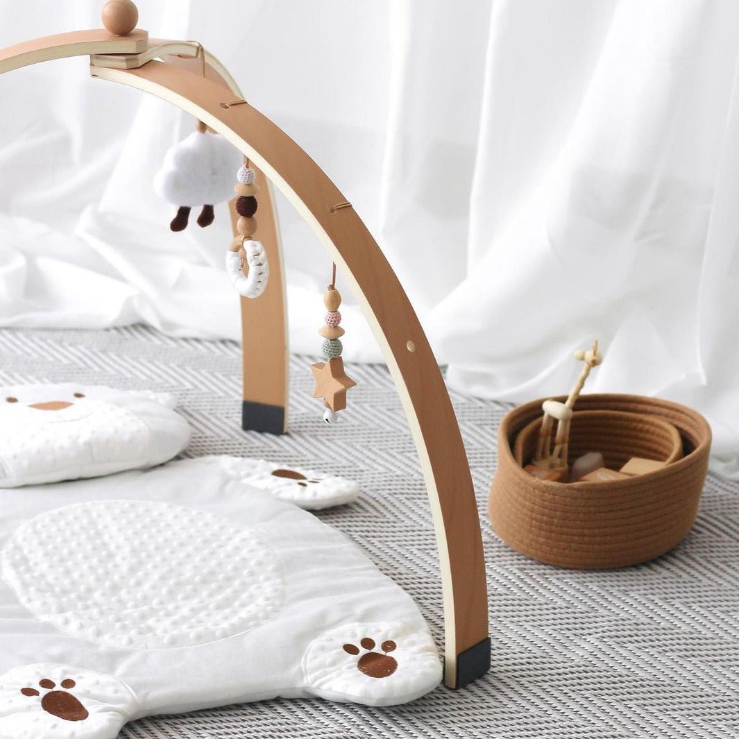 Play Arch Baby Gym with Hanging Toys, Multi-Texture Attachments