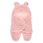 Plush Wrap Colored Blanket with Cotton Lining for Babies Ages 0–2