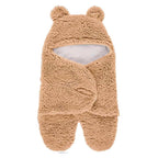 Plush Wrap Colored Blanket with Cotton Lining for Babies Ages 0–2