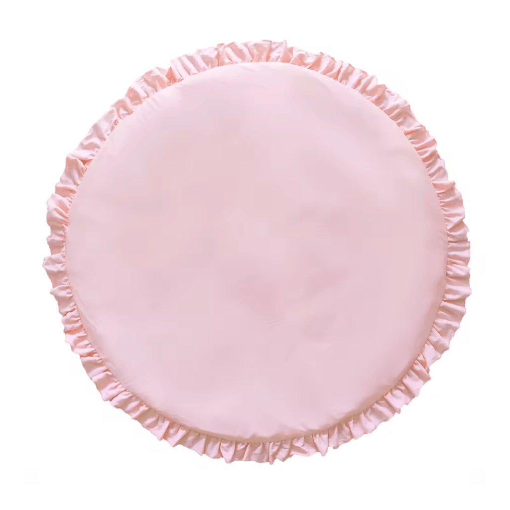 Round Cotton Play Tent Mat, Soft Nordic-Style Cushion for Kids’ Rooms