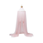 Round Crib Canopy with Dome Top, Mesh Curtain for Baby Nursery Decor