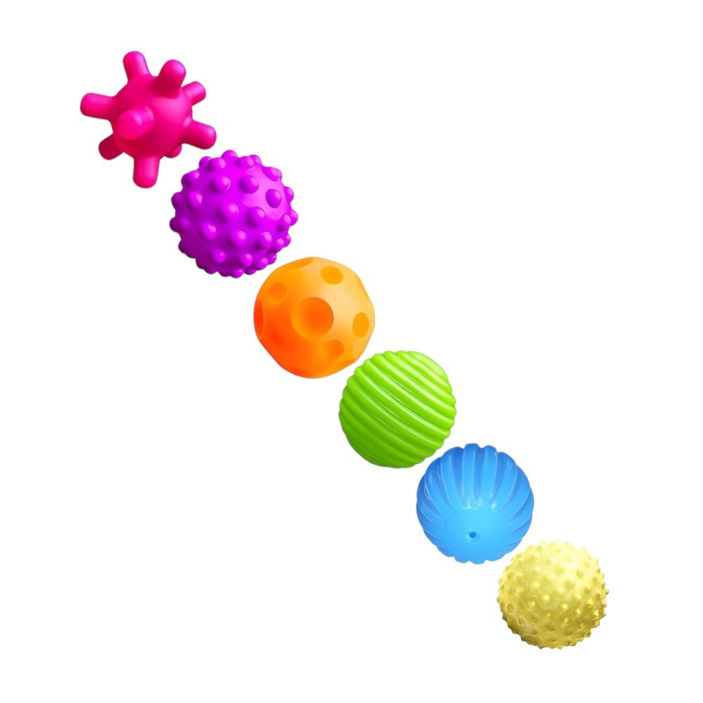 Silicone Rattle Balls, Multi-Textured Grip and Acoustic Stimulation