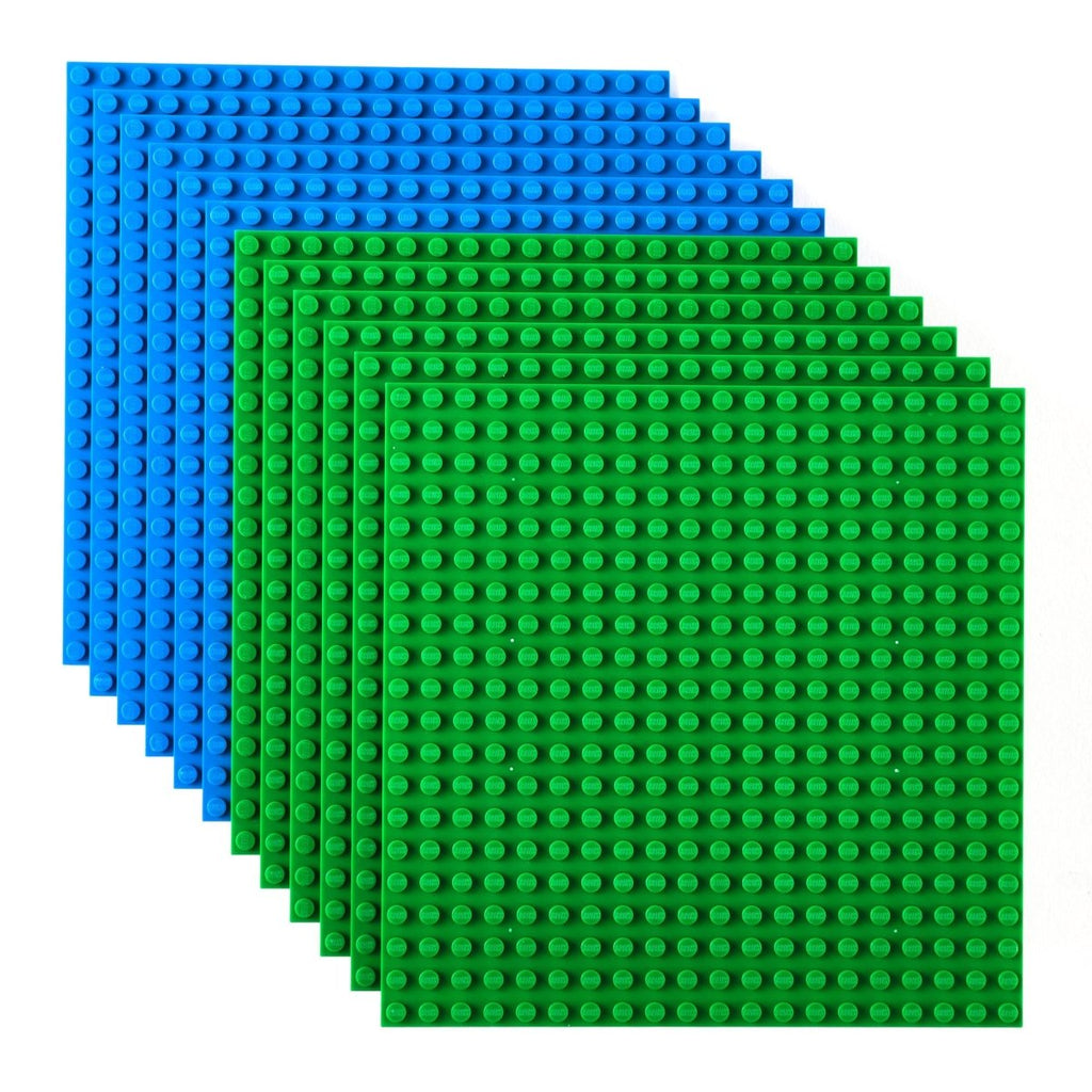 Stackable 6x6 Baseplates 12 Pack Compatible Large Brick Boards