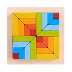 Wooden 3D Stacking Blocks 28 Pieces STEM Toy for Kids 2+ Multicolor
